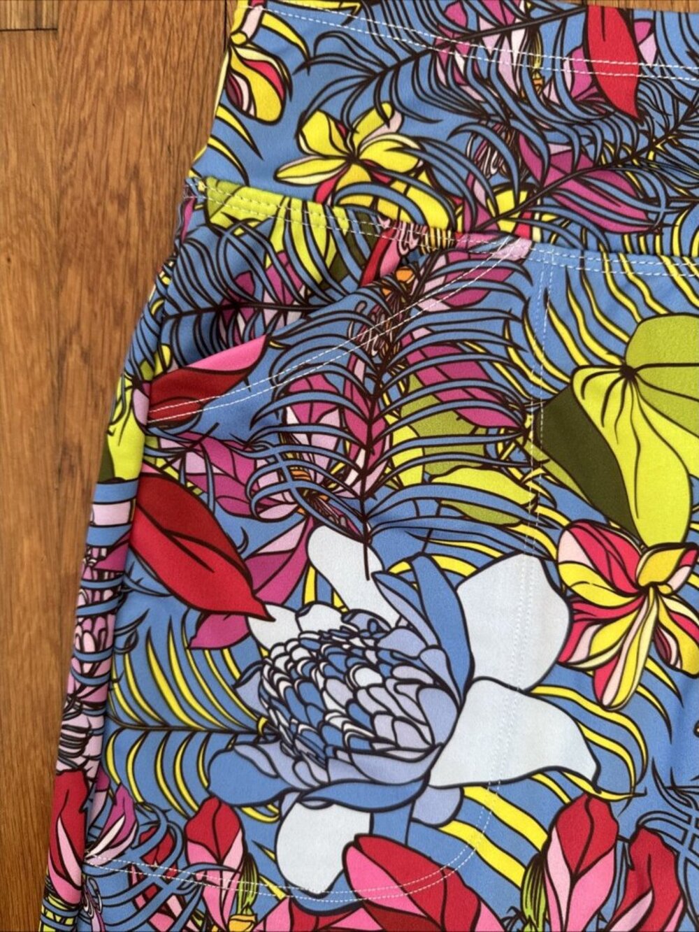 B Skinz Skort Tropical Vibrant Print Golf Tennis Pickleball Skirt Size S - Picture 3 of 8
